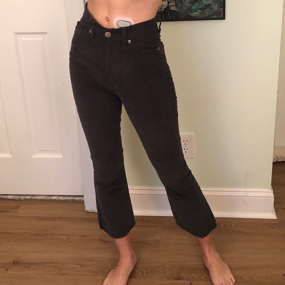 BDG High Waisted Cropped Corduroy Flares